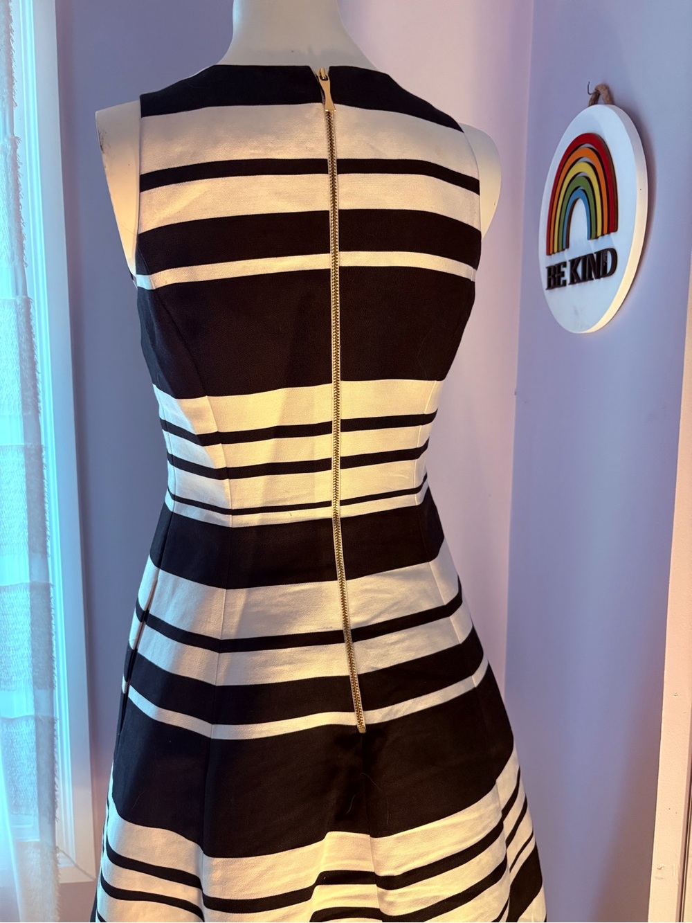 kate spade Black and White Striped Dress